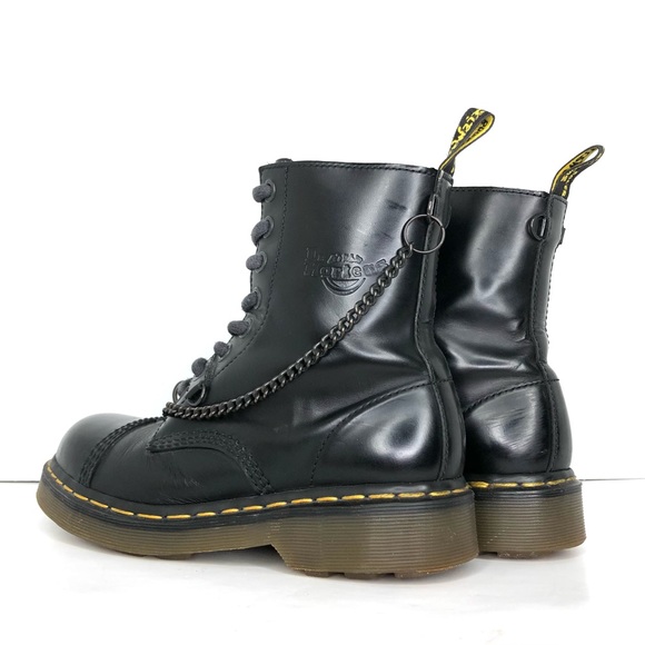 Vintage Dr Martens England Capped Toe and Link Chain 2A47 Lace Up Ankle Boots 7 - Picture 4 of 16